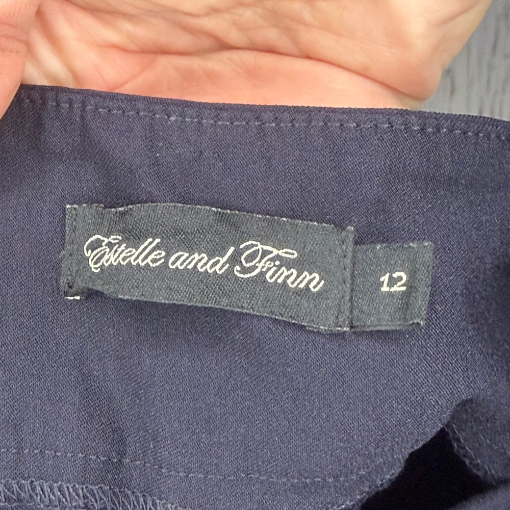 Estelle and Finn Black Straight Leg Dress Pants Women's Size 12 - Picture 3 of 4